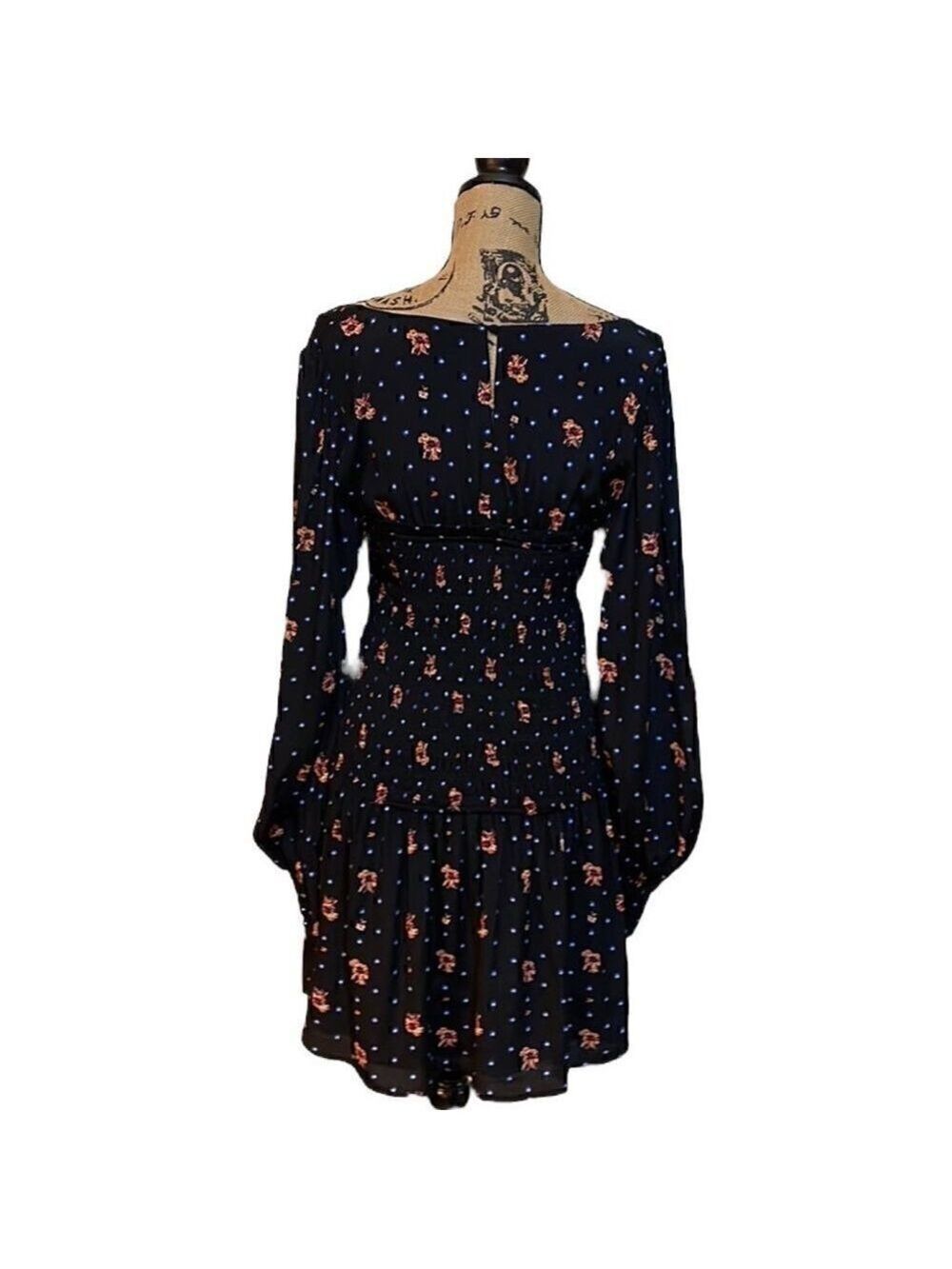 Free People Two Faces Print Mini Dress, Women’s Size XS, Ribbed, Lined - Picture 4 of 11